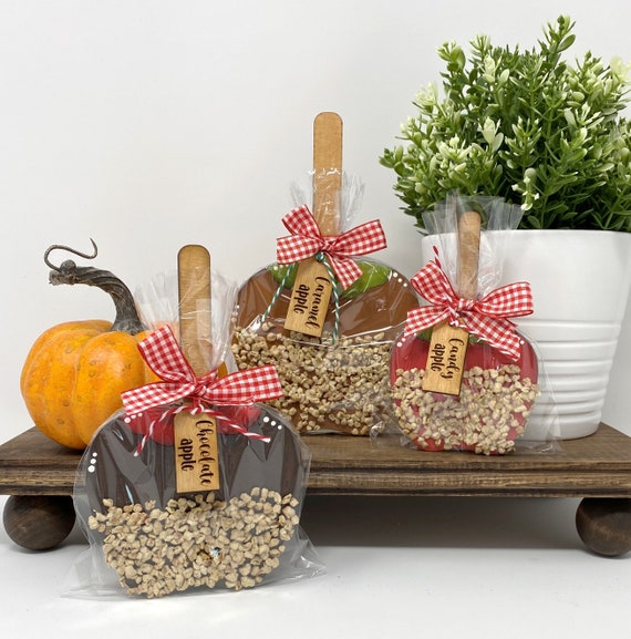 Chunky Wooden Decorative Candy Apple Shelf Sitters 3 sizes.