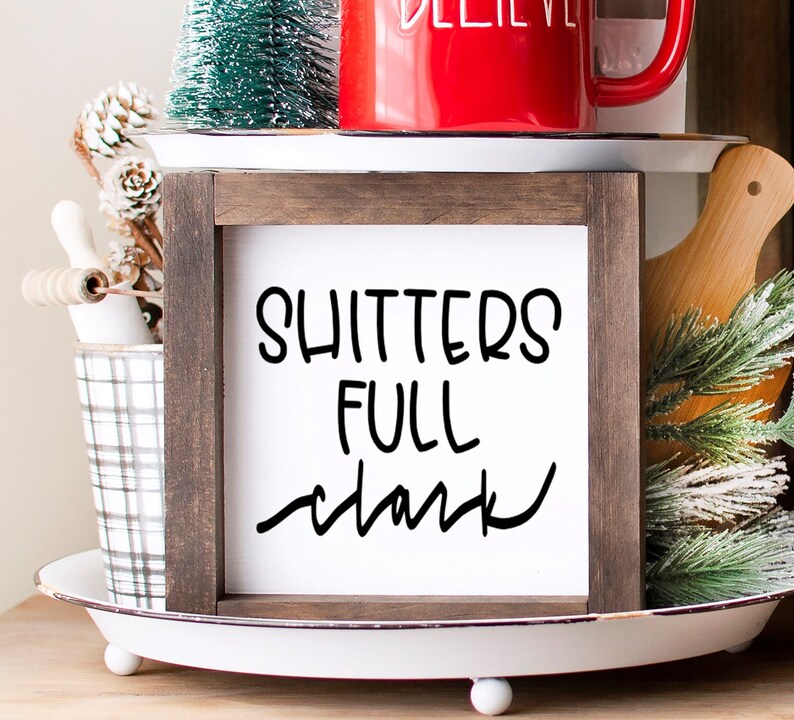 Funny Christmas Bathroom Mini 6x6 Sign Farmhouse Etsy