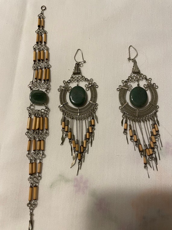 Native American bracelet and earrings