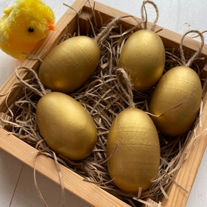 Set of 5 Wooden eggs Easter eggs Easter decor Easter gifts Easter decorations Easter egg Wooden Easter decor Easter basket image 2