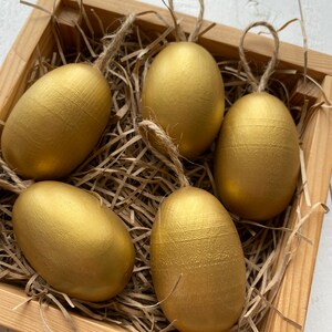 Set of 5 Wooden eggs Easter eggs Easter decor Easter gifts Easter decorations Easter egg Wooden Easter decor Easter basket image 4