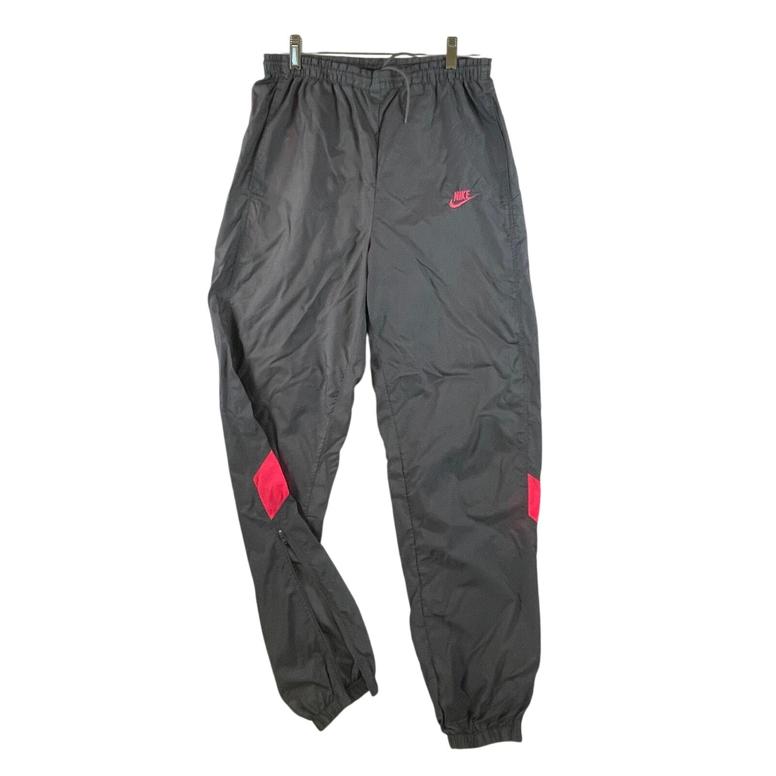 パンツ 90s Nike side full zip tech nylon pants Vintage 90s Nike Full Zip Side Navy Swishy Track Pants Bella