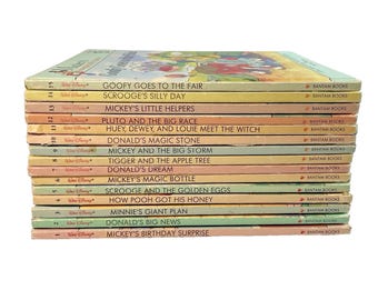 Mickeys Young Readers Library Lot of 15 Hardback Children Books Disney Vtg 1990s