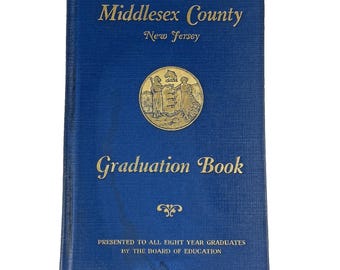 1926 Middlesex County NJ Grad Book Declaration Constitution Vtg School Ephemera