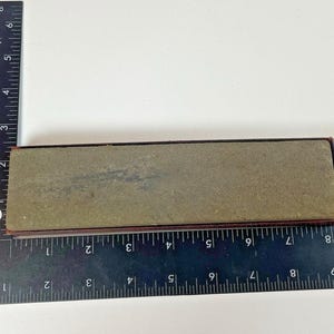 Vtg Acme Knife Sharpening Combination Oil Stone Sharpener Made USA (1930s-50s) afbeelding 8