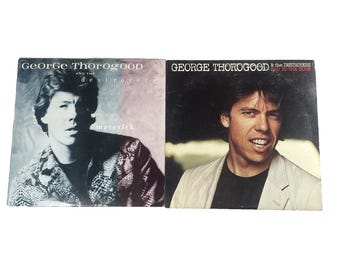 George Thorogood & The Destroyers x2 Vtg LP Albums Bad To The Bone / Maverick