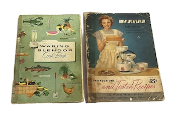Hamilton Beach Mixer & Waring Blendor Cook Book Vintage Booklets 1940s / 1950s