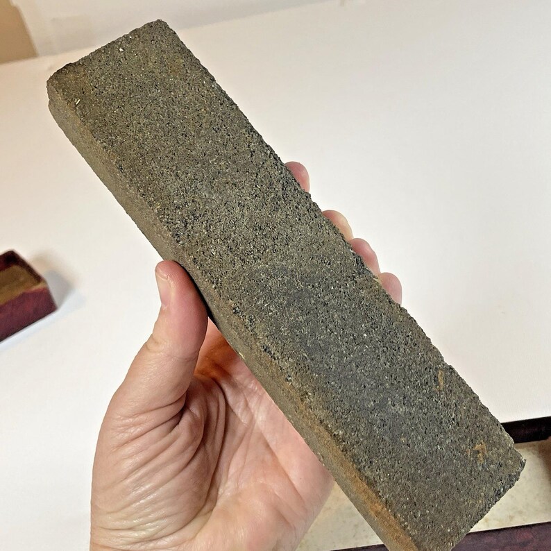 Vtg Acme Knife Sharpening Combination Oil Stone Sharpener Made USA (1930s-50s) afbeelding 7