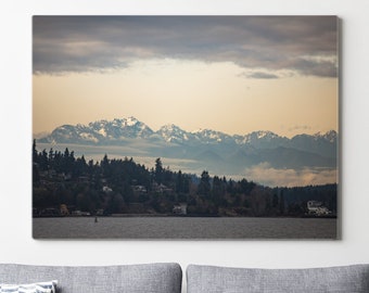 Smokey Peaks - Fotografía de paisaje de montaña - Rustic Home Decor Photo Print - Seattle, Washington