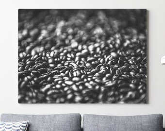 Frijoles - Fotografía Artística - Decoración rústica del hogar - negro y blanco café foto impresión