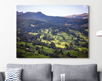 Suiza terciopelo verde - fotografía del paisaje - decoración del hogar rústico impresión de la foto