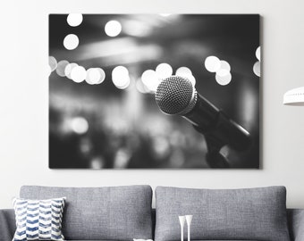 Showtime - Fotografía artística - Música Micrófono Decoración del hogar - Impresión de fotos