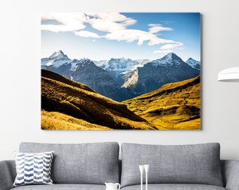 Swiss Alps Sunrise - Fotografía del paisaje - Decoración rústica del hogar impresión de fotos