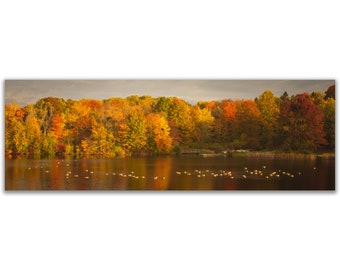 Lago de Lucerna 5 - Colores de otoño brillantes - Fotografía de paisaje - Decoración del hogar rústico impresión de fotos