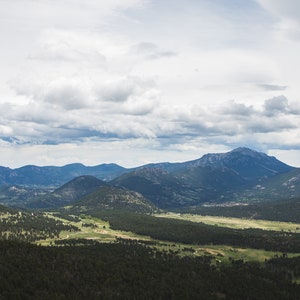 Estes Park Mountain Panorama Landscape Photography Rustic Home Decor Photo Print image 2