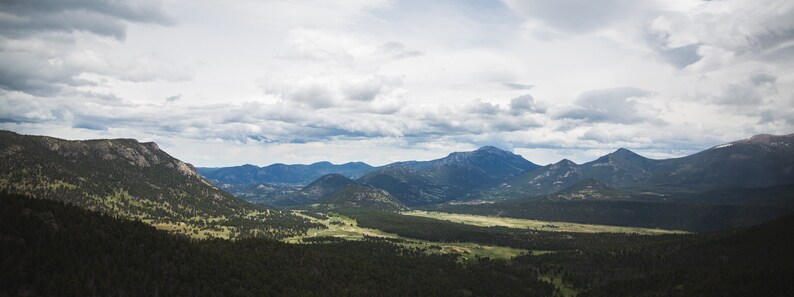 Estes Park Mountain Panorama Landscape Photography Rustic Home Decor Photo Print image 2