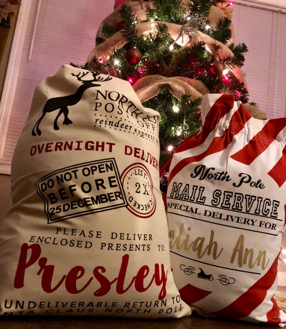 Santa Xmas Cute D14 Bag Beautiful Personalised Christmas Penguin Sack 
