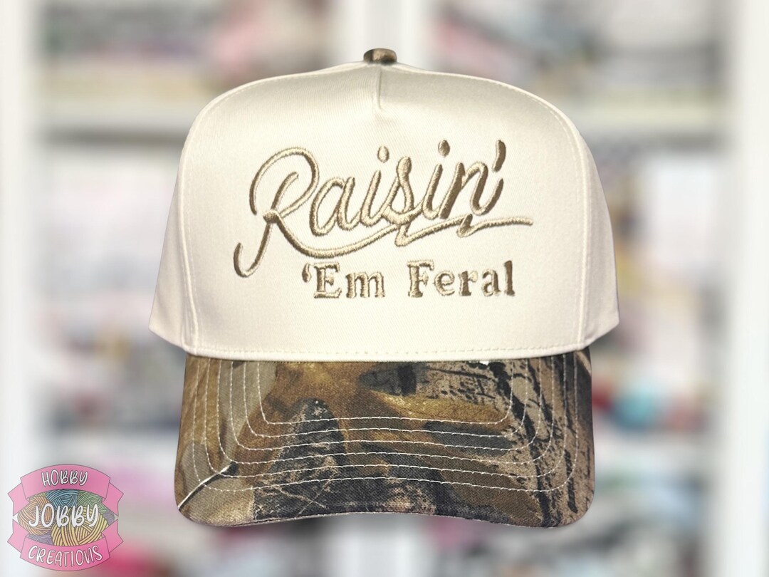 Customized Initials Raisins Custom Raisin' 'em Feral Embroidered Hat, Personalized Hat - Etsy