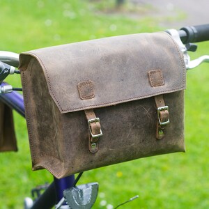 Rahmen Tasche In Vintage Brown Leder Fahrrad Fahrrad Etsy