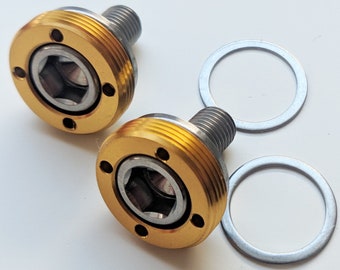 Lightweight Crank Bolt Set for BROMPTON in RED