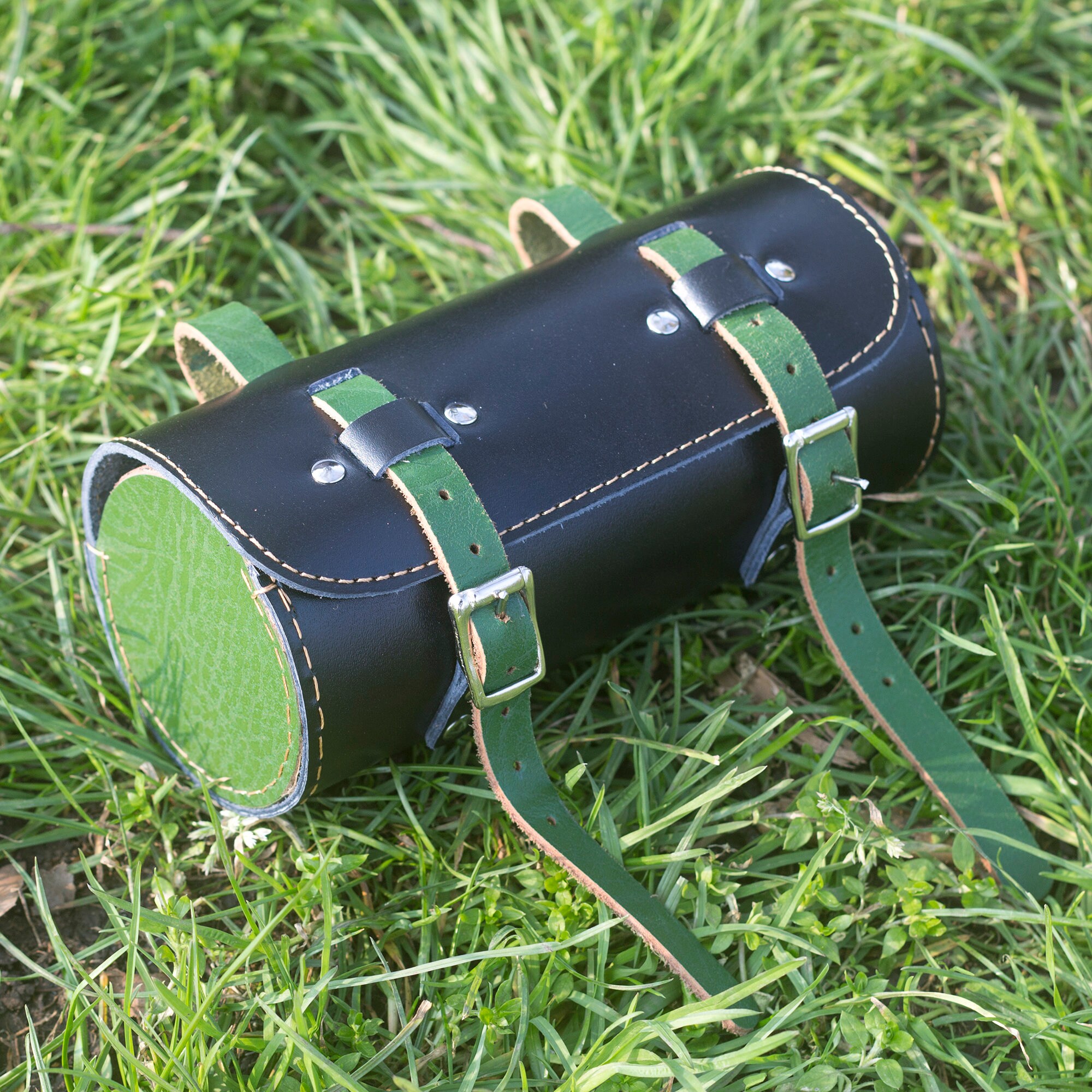 Classic Bicycle Roll Tool Bag Real Leather Seat Frame Etsy