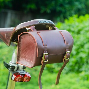 Selle de vélo Sac à outils en cuir Saddle Tan