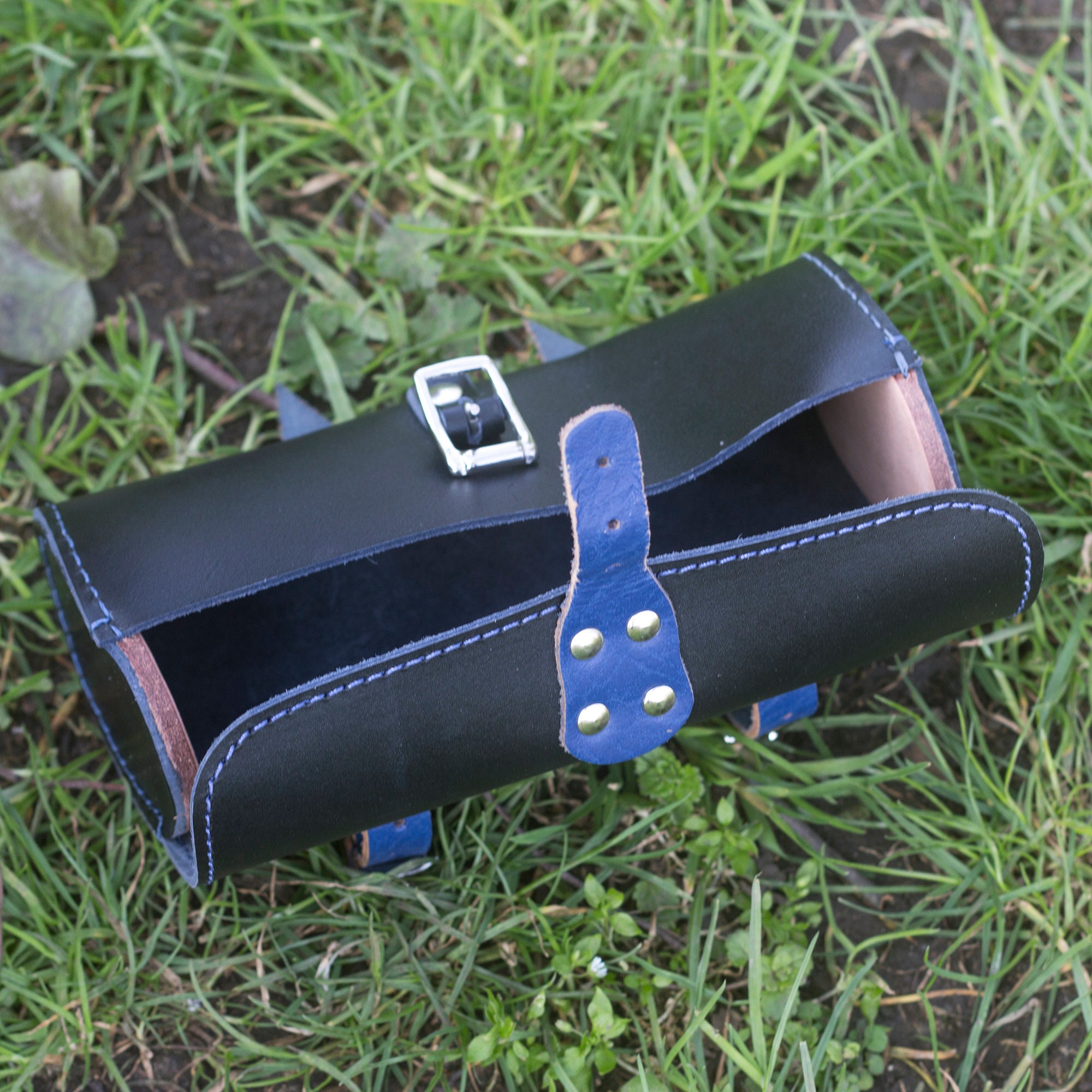 Leather Tool Bag Bicycle Saddle Bag Handcrafted Bike Bag BLACK Etsy