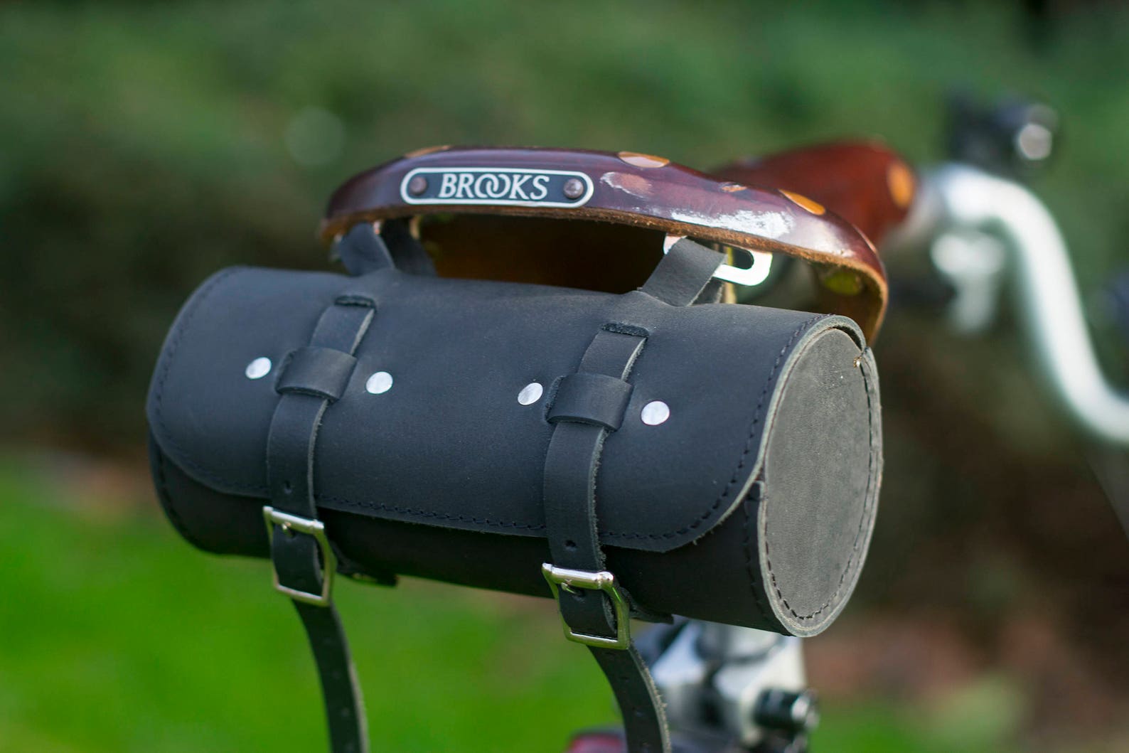 Bicycle Saddle Roll Tool Bag Natural Leather Saddle Bag Etsy