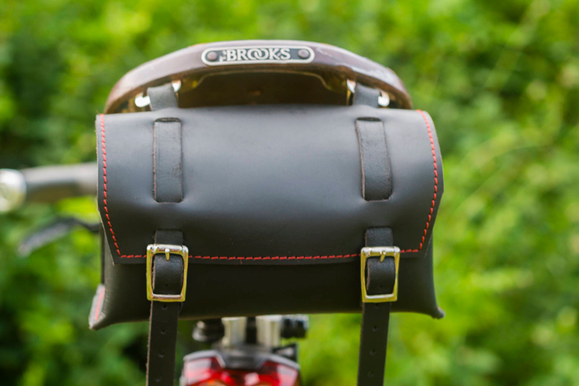 Bicycle Tool Bag Genuine Leather Vintage Retro Bicycle in