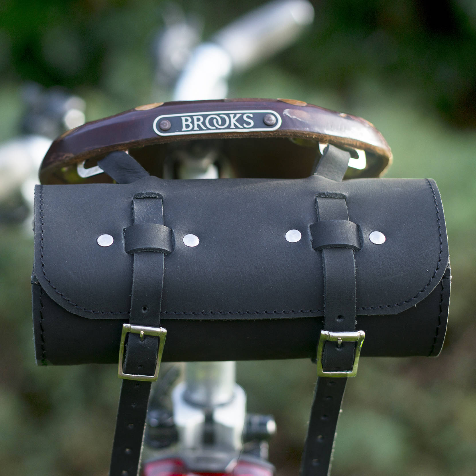 Bicycle Saddle Roll Tool Bag Natural Leather Saddle Bag Etsy UK