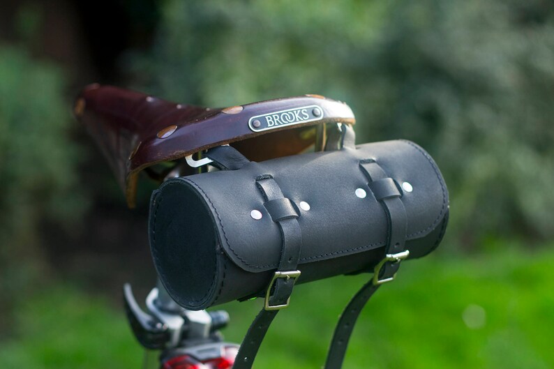 Bicycle Saddle Roll Tool Bag Natural Leather Saddle Bag Etsy