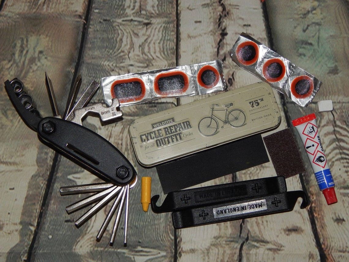 Bicycle repair kit in a vintagelook aluminium box 15in1 Etsy