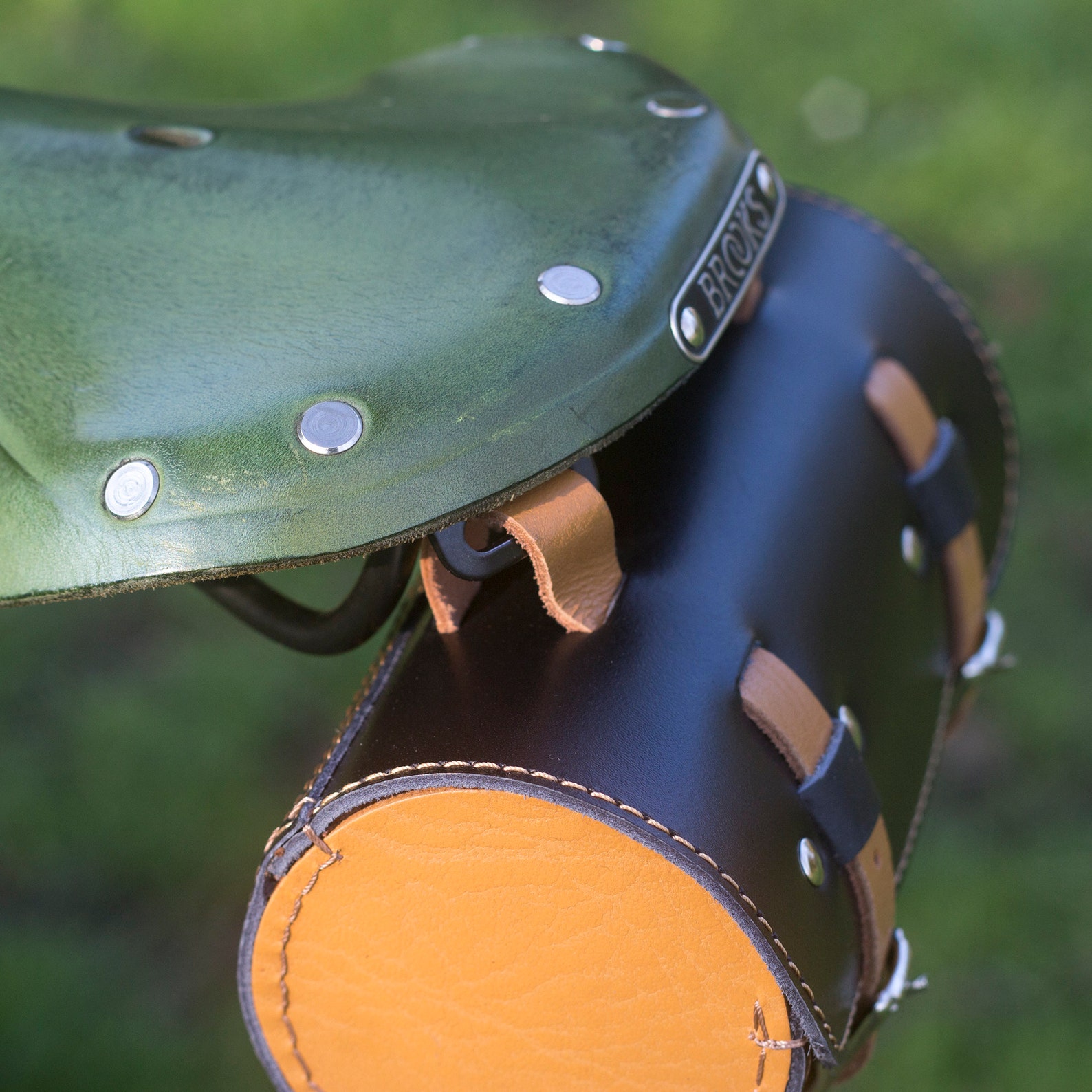 Classic Bicycle Roll Tool Bag Real Leather Seat Frame Etsy UK