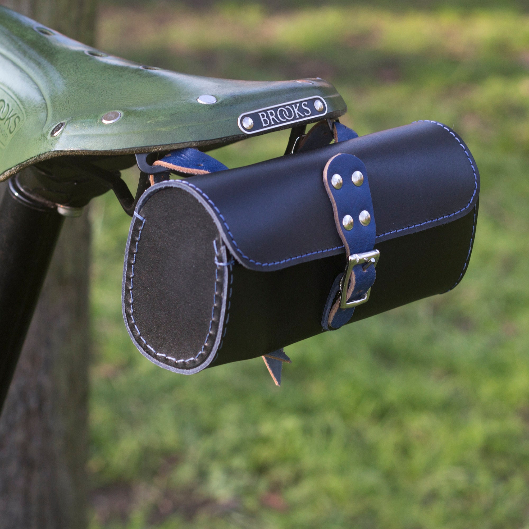Leather Tool Bag Bicycle Saddle Bag Handcrafted Bike Bag BLACK Etsy