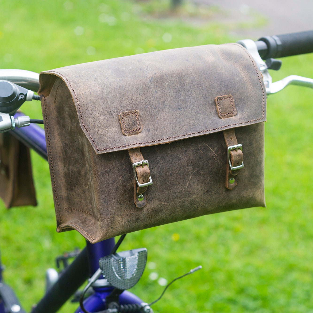 Leather Bike Messenger Bag