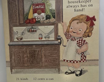 Vintage 1993 Campbells Soup Metal Sign Kitchen Wall Decor Retro Advertising 14x12 Nostalgic Collectible