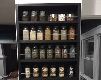 Pantry door spice rack