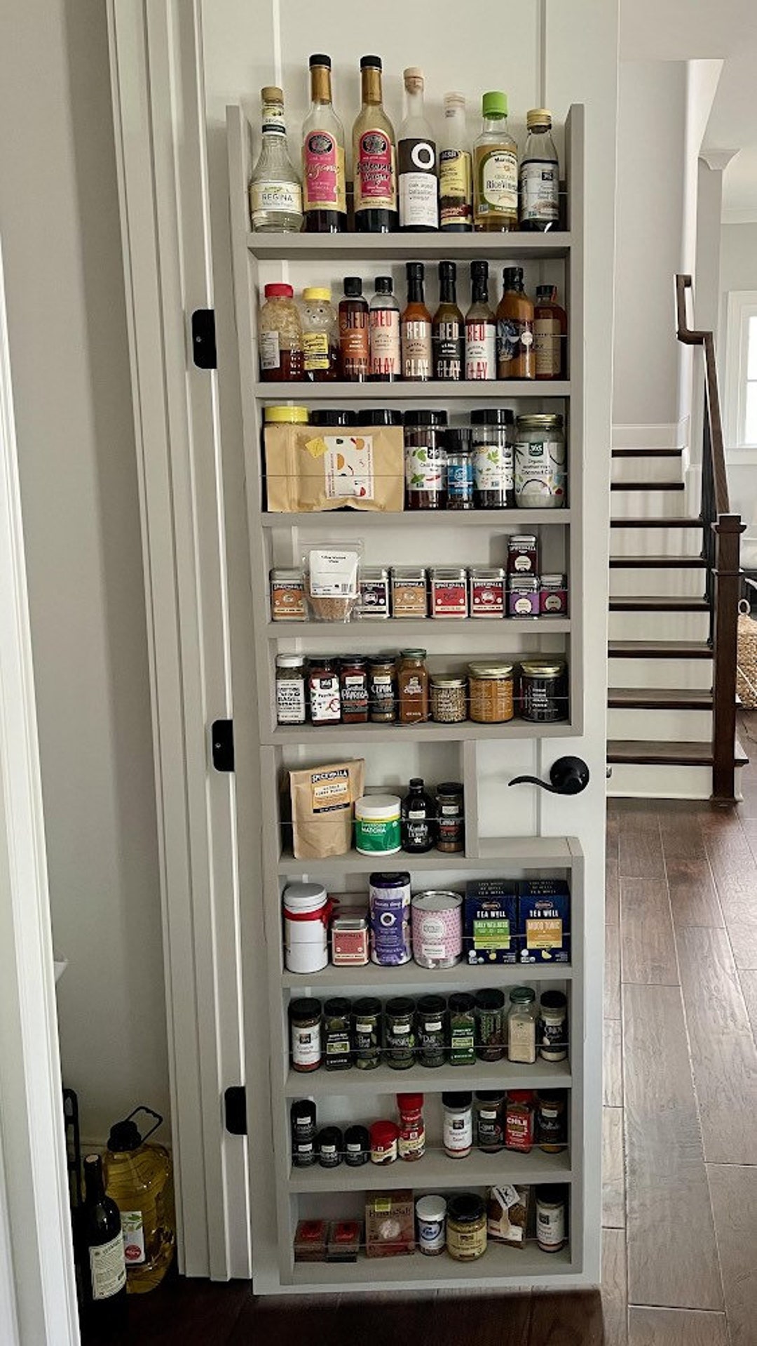 Seasoning Rack Organizer, Kitchen Spice Box Holder Storage Shelf For Home  Without Drilling