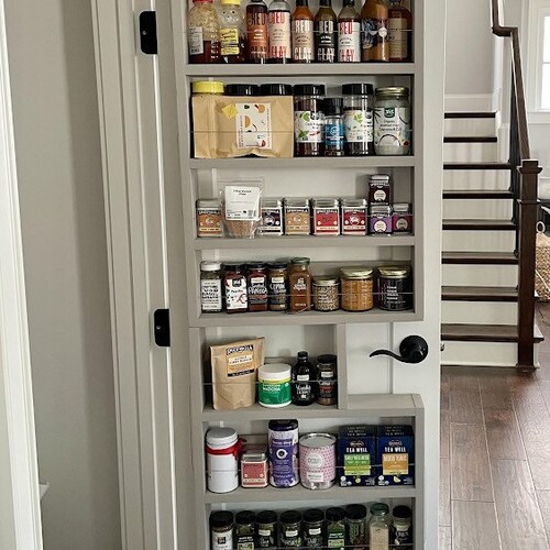 Full Door Mounted Spice Rack Pantry Door Spice Rack Door Etsy
