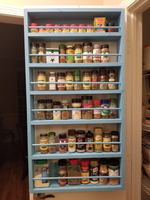 door spice rack diy