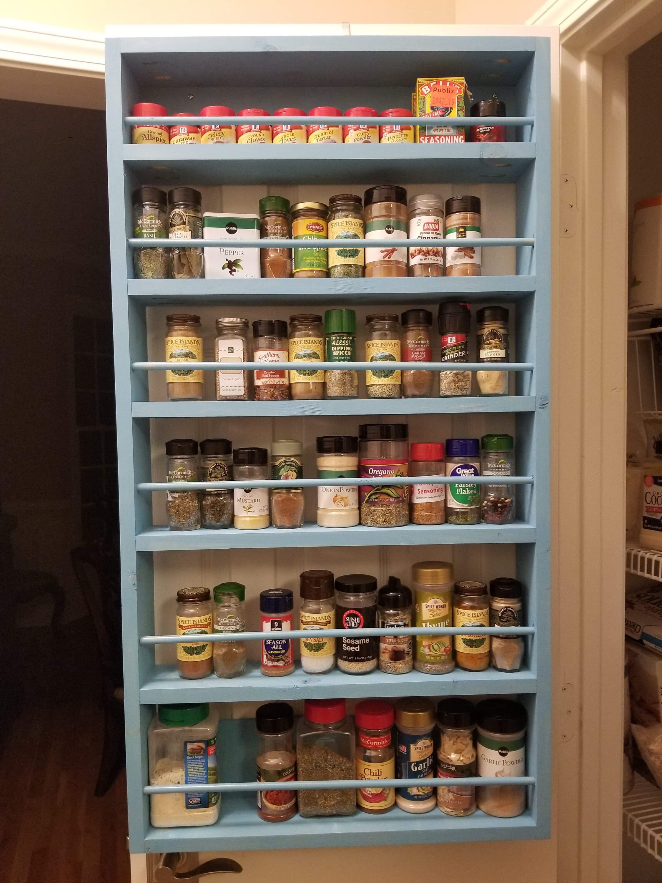 Pantry door spice rack | Etsy