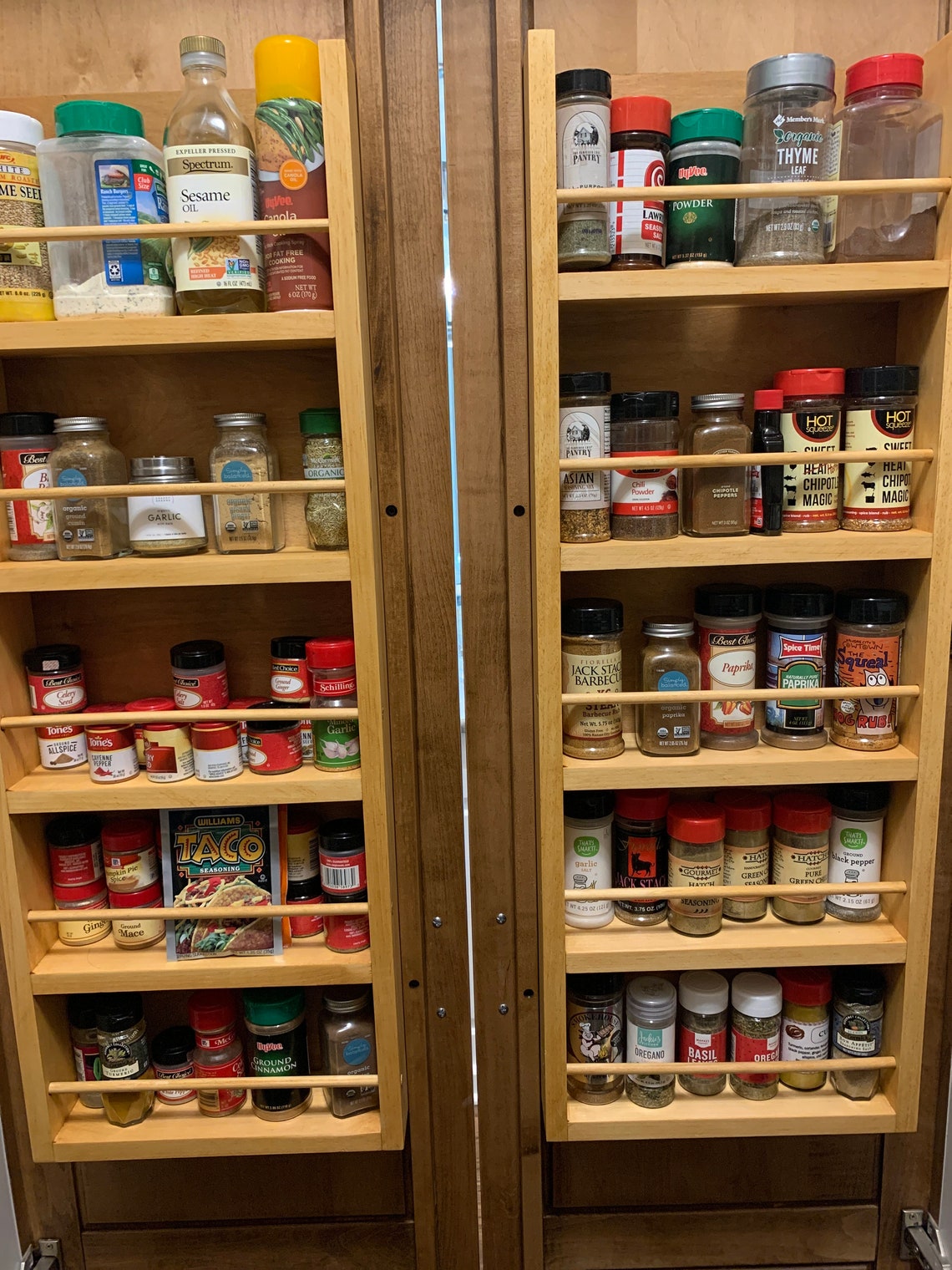 Full Pantry Door Spice Rack Etsy