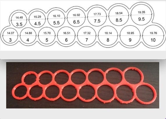 Ring Sizer Ring Size Chart Free Shipping Measures From Ring Etsy Ring Sizer Ring Size Chart Free Shipping Measures From Ring Etsy