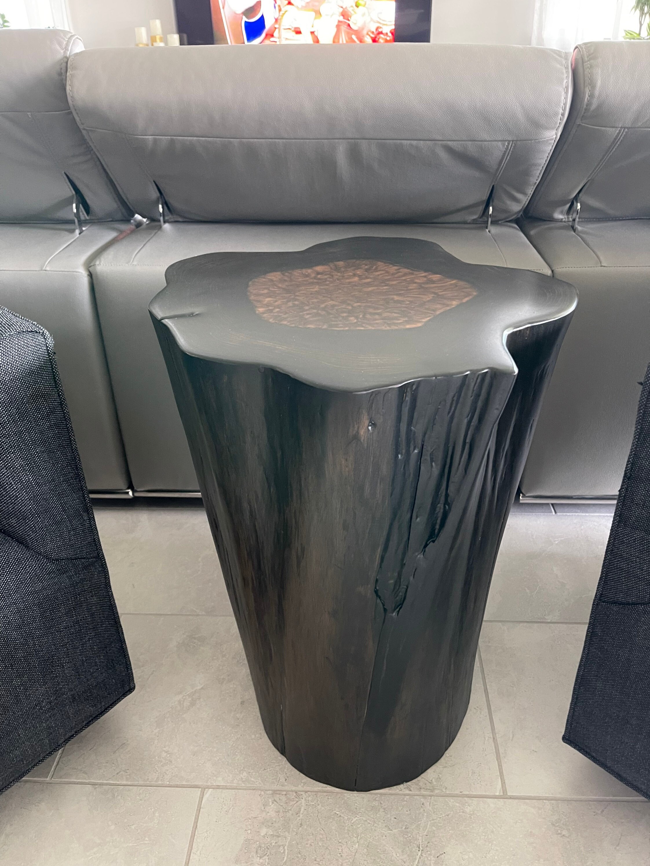 1 of a Kind Custom Cypress Stump Table Etsy