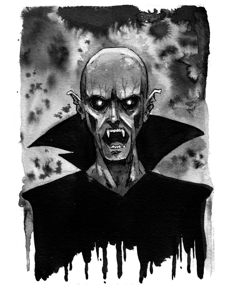 Original Illustration - Vampire - Etsy