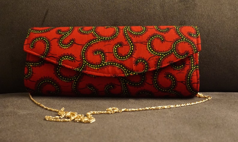 African print clutch image 1