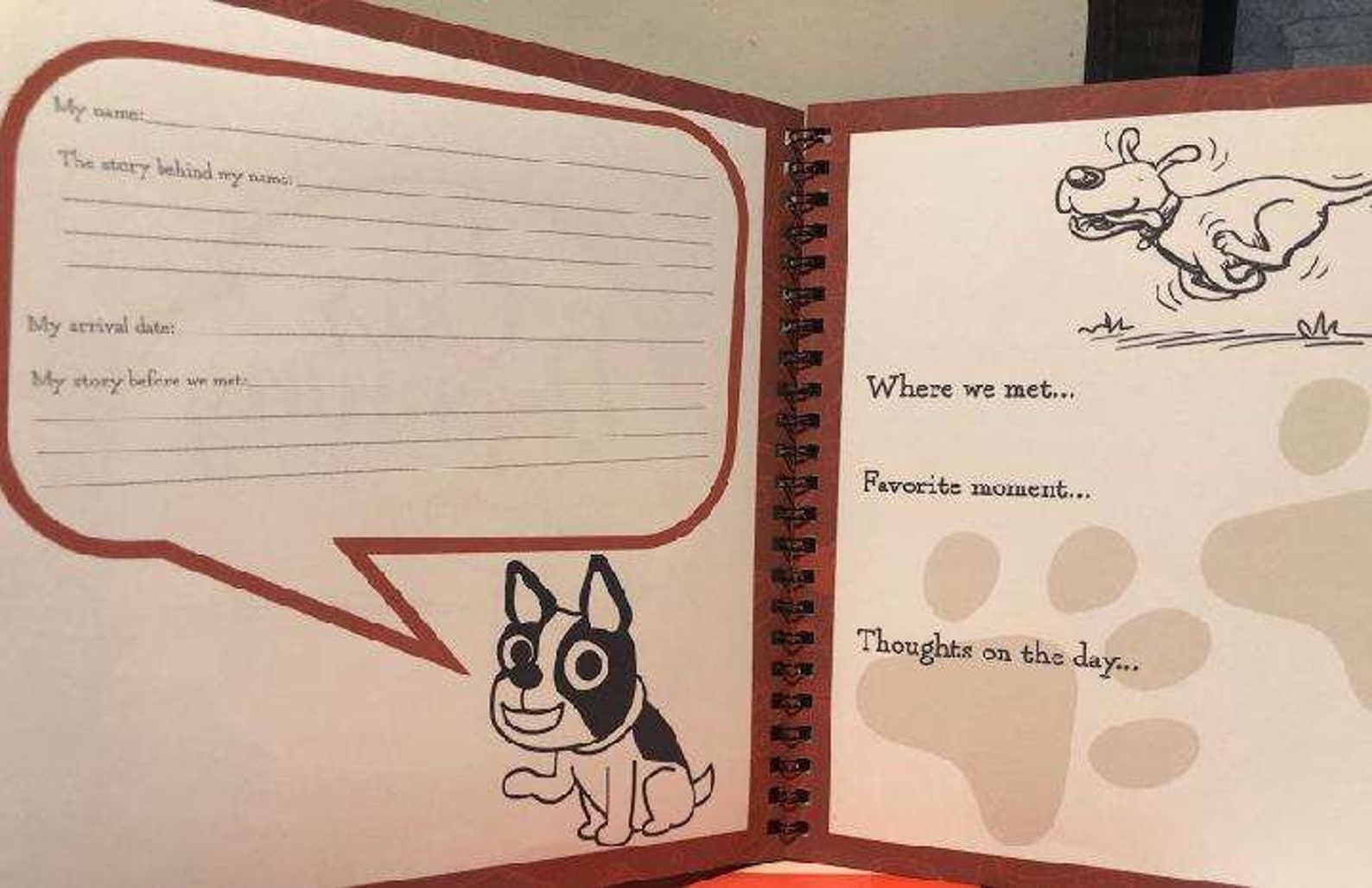 Dog Memory Book Etsy