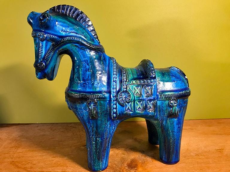BITOSSI ビトッシ 曲乗り師 Horse Rider リミニブルー