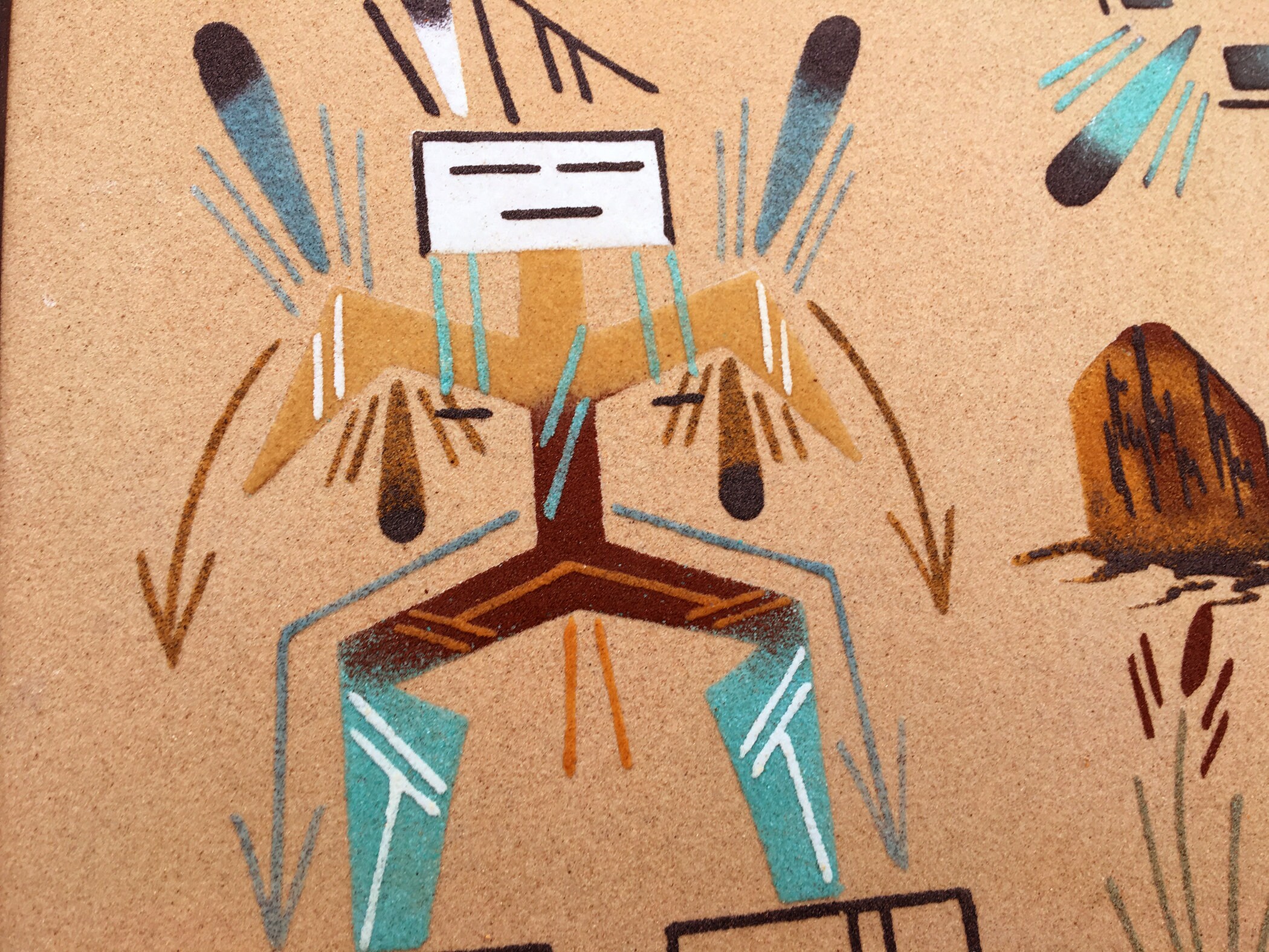 3 Navajo Sand Paintings Created by Navajo American Barton - Etsy