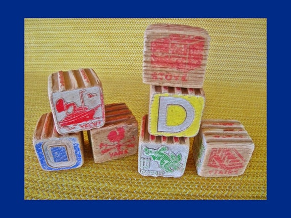 vintage toy building blocks